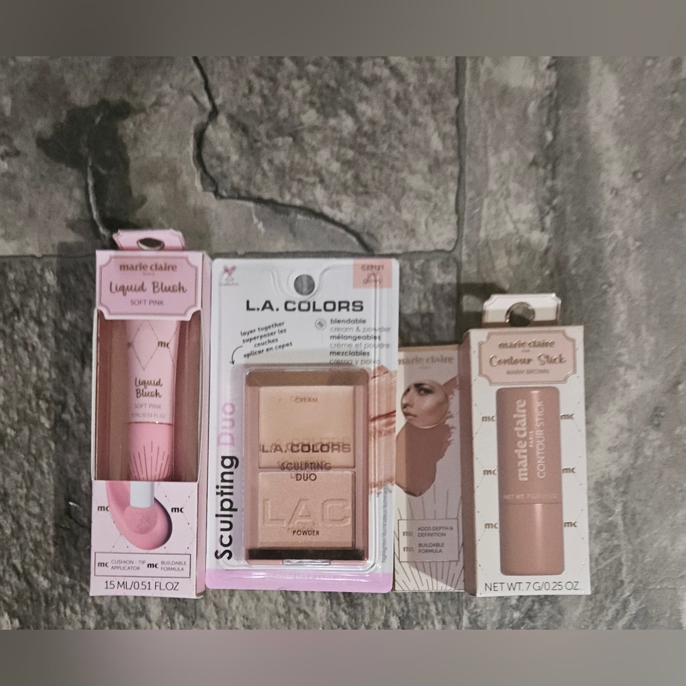 Liquid Blush Wand, Contour Stick & Cream + Powder Highlighter Duo BNIB